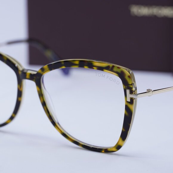Tom Ford FT5882-B 056 Butterfly Eyeglasses 55mm - Havana/Blue Light Block - Picture 8 of 10